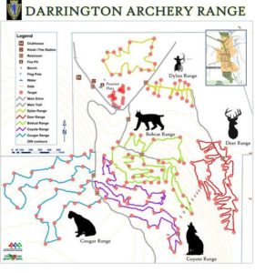 Darrington Archers Map of Ranges